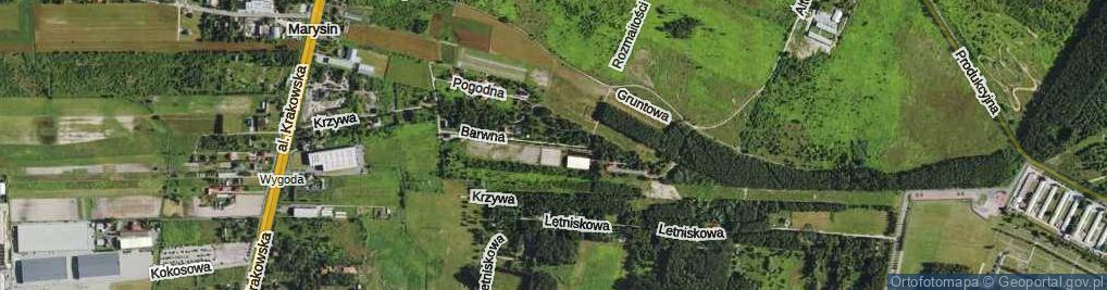 Zdjęcie satelitarne Barwna ul.